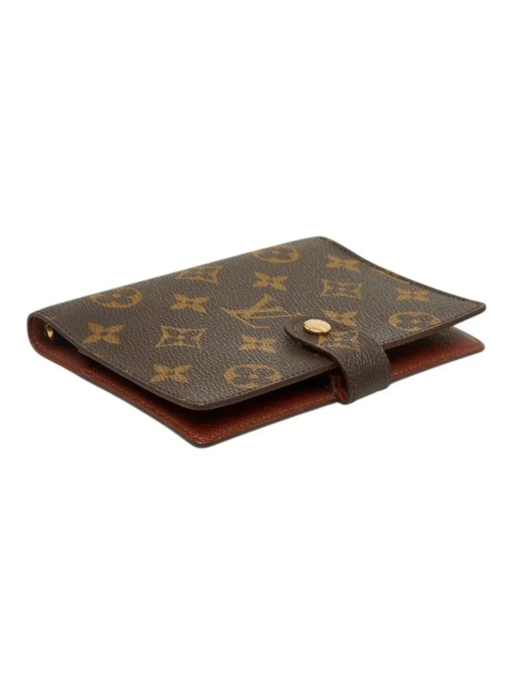 Louis Vuitton Monogram Agenda PM Notebook Cover Brown Leather